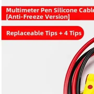 Silicone Cable Multimeter Probe Electronics Repair Gold-plated Copper Tips Anti-freeze -50 C Long-lasting Cable
