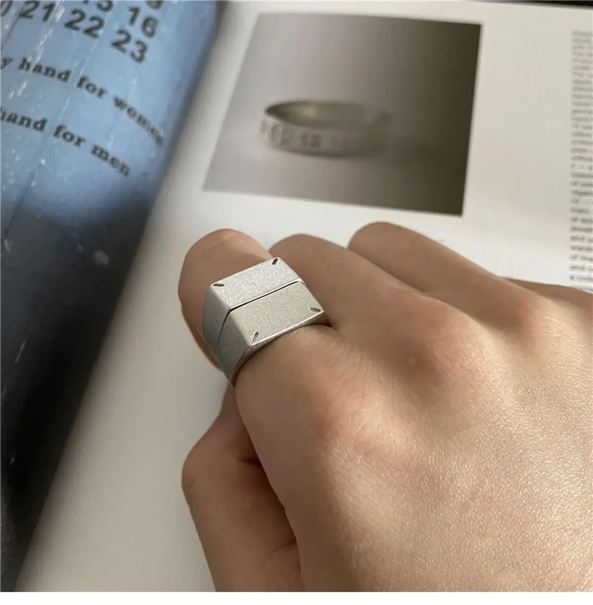 جديد 2023 الحد الأدنى حلقة مفتوحة الرجال شخصية موضة السبابة البنصر مأدبة مجوهرات اكسسوارات هدية