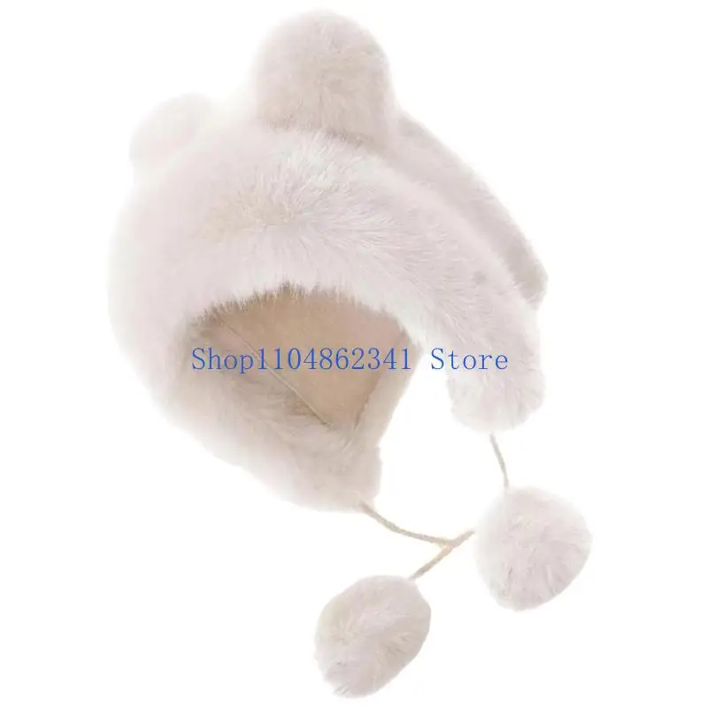 5ASD FURRY HAT HEAD WRAP FURRY BARRY SOND SRINE HOD للنساء في الهواء الطلق ارتداء