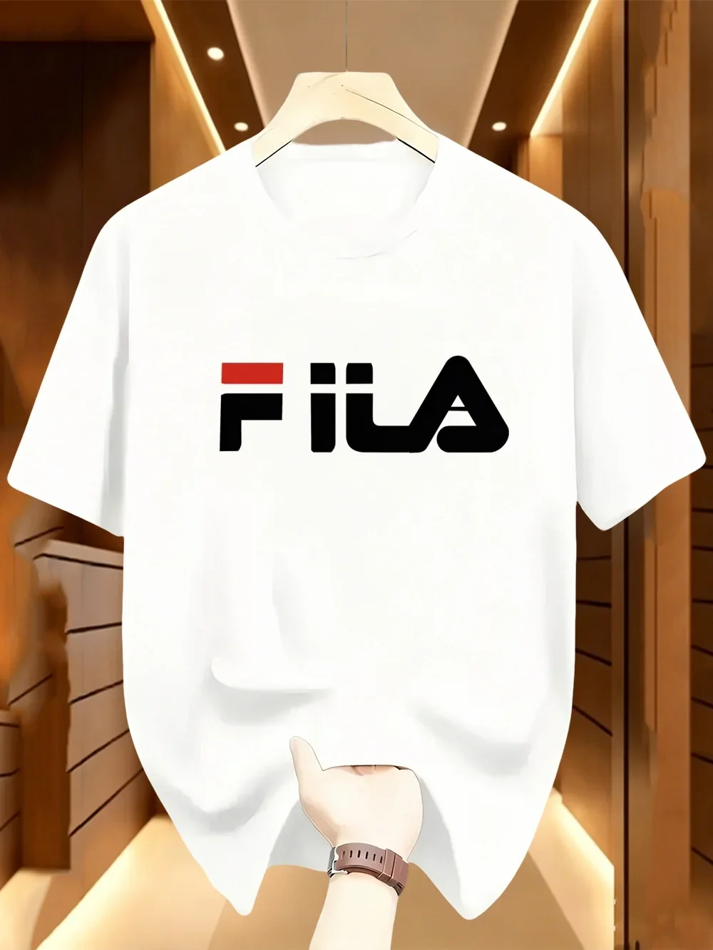 High Quality Men's Summer Round-neck Short-Sleeved T-Shirt Lightweight and Breathable Fabric Outdoor Sports Running Casual Shirt