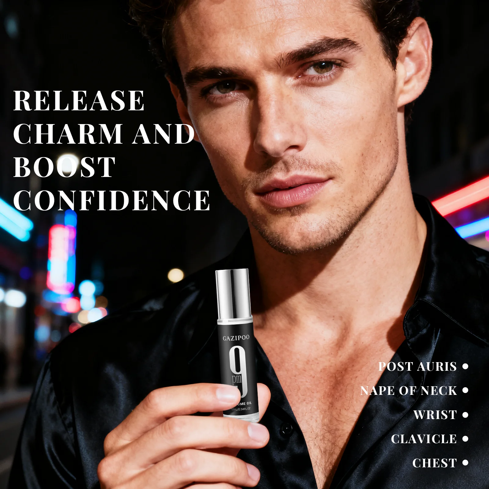 

10ml gourmand oriental fragrance for men, with top notes of apple and cinnamon, heart notes of neroli and lily of the valley, an