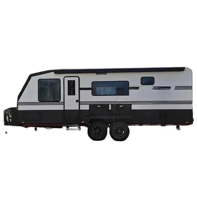 Rugged 4X4 Ready Camper Trailer Travel Trailer with High Clearance Axle and Off Grid Power Pack for Wilderness