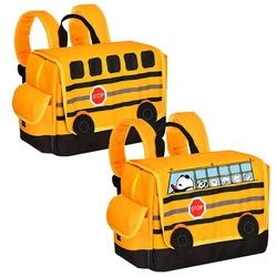 Student Schooltas Cartoon Schoolbus Rugzak Panda Driver Grote Capaciteit Rugzak Waterdichte Verstelbare Schouderriem Handtas