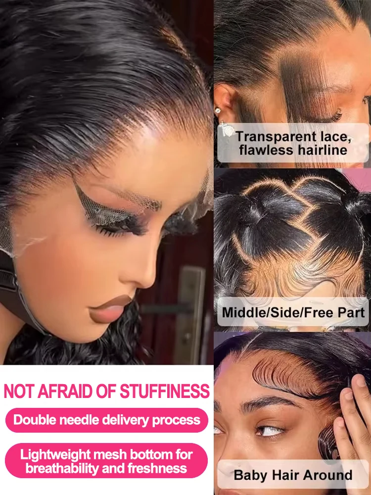 200 الكثافة فضفاض موجة عميقة 13x4 HD الدانتيل الجبهة خصلات الشعر المستعار الإنسان البرازيلي 30 بوصة مجعد موجة المياه 5x5 غلويليس شعر مستعار شعر الإنسان #3