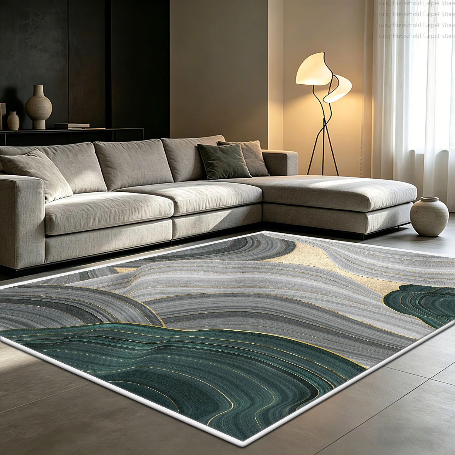 Retro Modern Abstract Minimalism Carpet Luxury Parlor Book Room Big Area Rugs Soft Anti-slip Bedroom Lounge Easy Clean Floor Mat