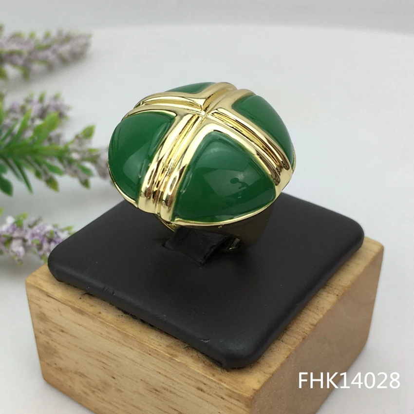 Yuminglai Premium Luxury Ladies Party Ring Gold-plated Silver Gold-plated Two-tone Ring Gifts FHK12904