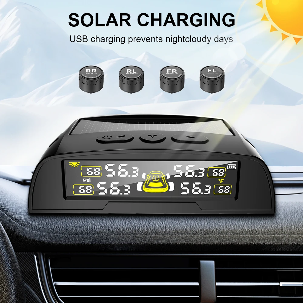 

Универсальный USB/солнечный TPMS монитор температуры в шинах автомобильная система контроля давления в шинах автомобильные аксессуары цифровой дисплей
