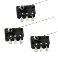 5pcs Coin Acceptor Micro Switch 3Pin With 5A 10cm Needle For American Mechanical Old Coin Acceptor Microswitches Arcade Game