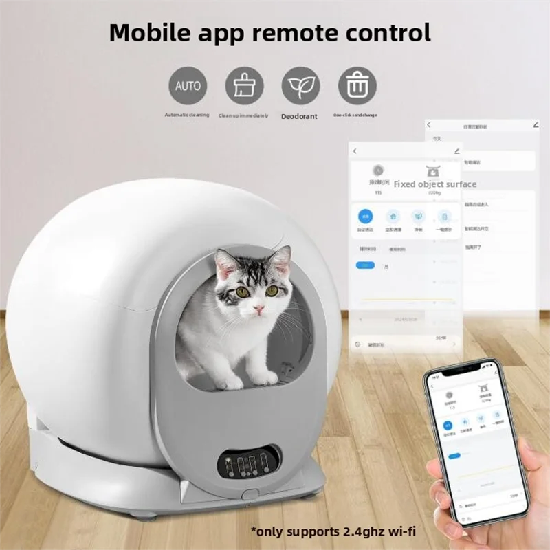 

Cats Fully Closed Self-Cleaning Household Waste And Cleaning Electric Pipet Sand Crate Automatic Kitten Litter January Garbage