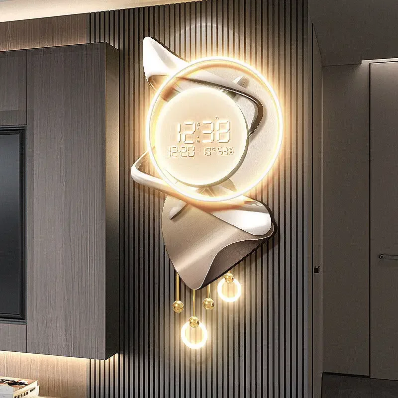 A*-Minimalist Simple Clock Wall Luxury Modern Art Mural Xenomorph Silent Wall Watch Fashion Creative Pared Home Decoration./
