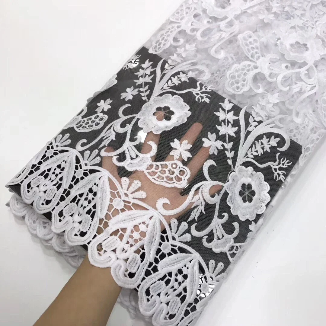 

French Tulle Lace Fabric 2020 High Quality Lace Nigerian African Mesh Lace Fabrics Soft Sequins Lace For Party