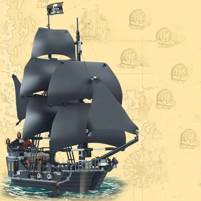 Kit de construction de navires MOC, plus de 800 pièces, modèle de bateau de pirate complexe pour amateurs adultes, projet de bricolage stimulant à partir de 14 ans