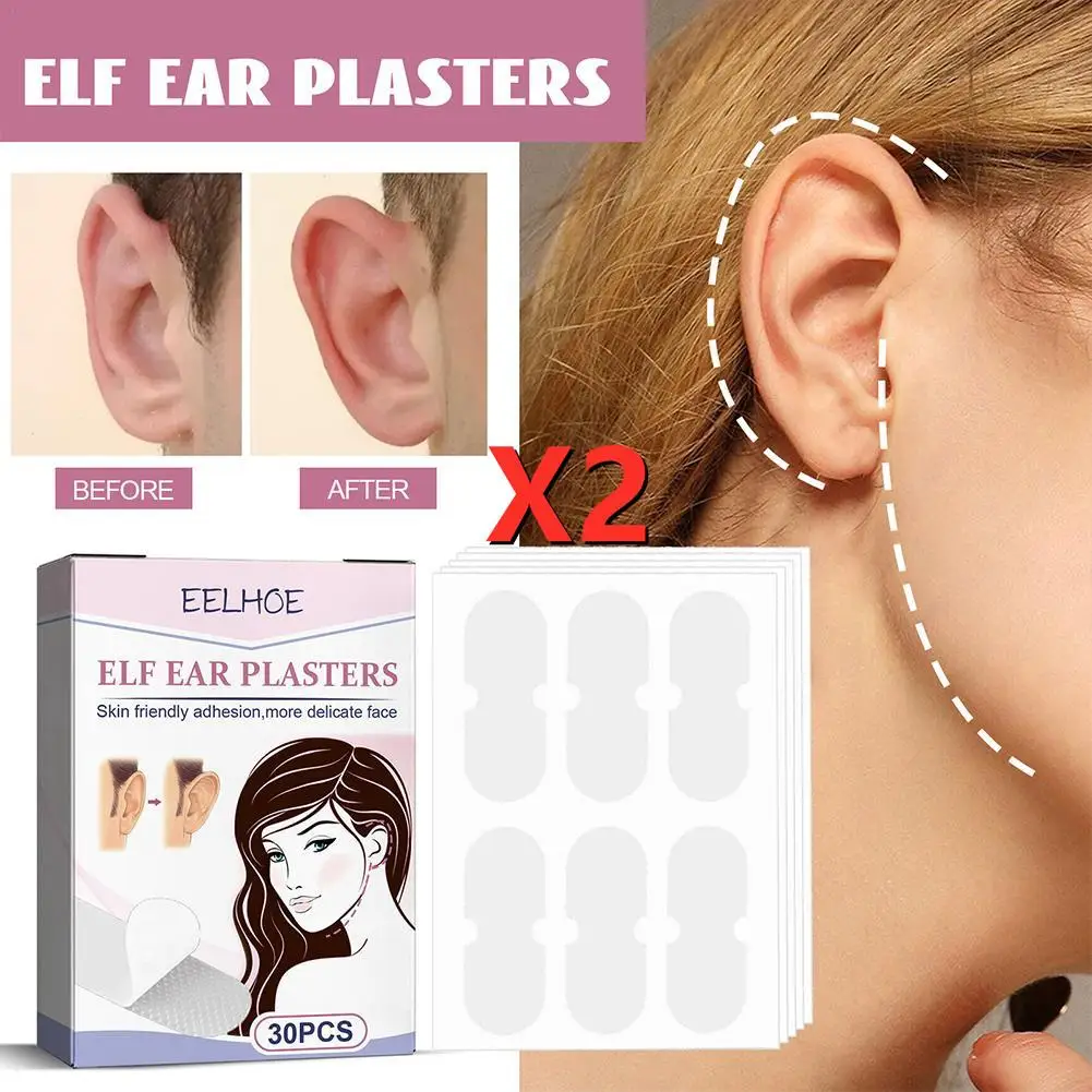 

2X Elf Ear Plasters Cosmetic Ear Corrector Protruding Ear Solution Elf Ear Stickers Big Ear Supporters Aesthetic Corrector 30pcs