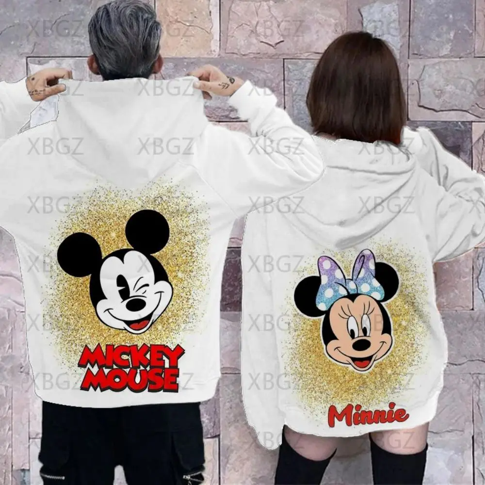 Women\'s 2024 Sweatshirt Disney Top Woman Mickey Men\'s Hoodie Couple Outfit Hoodies Minnie Mouse Sweatshirts Children\'s Y2k Print