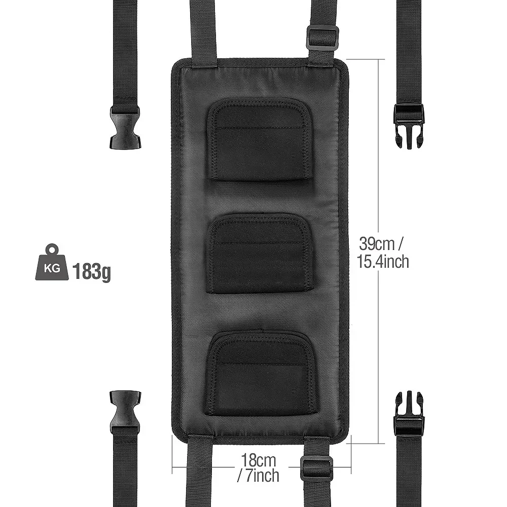 SANLIKE 2pcs Car Seat Fishing Rod Rack Set Car Fishing Rod Rack Velcro Strap Adjustable Car Fishing Rod Rack Car Fixing Belt