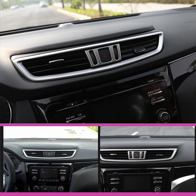 

For Nissan X-trail Xtrail T32 2014-2021 Qashqai J11 2016-2021 Car Centre Console Air Vent Outlet Adjustment Knob Cover Trim
