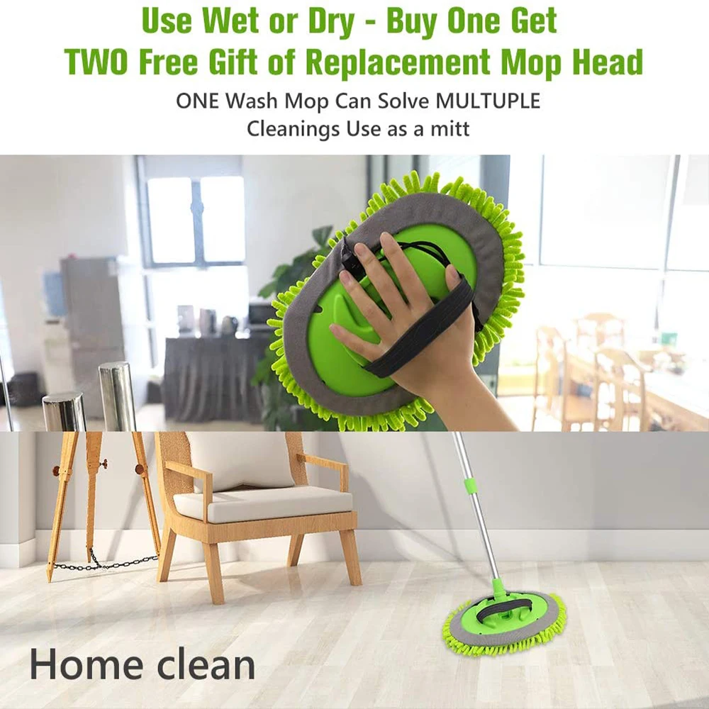 Microfiber Car Wash Brush Mop Mitt with 45\