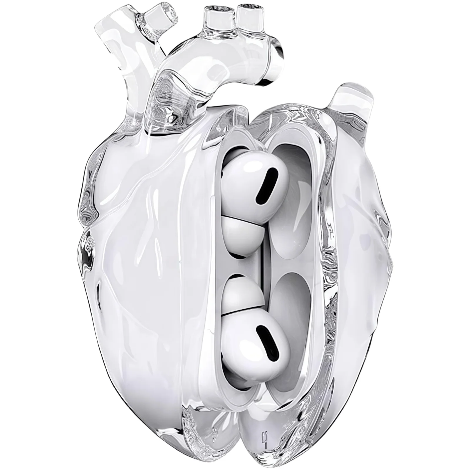 For AirPods Pro 3 Heart-Shaped Liquid Silicone Case, Cute Soft Protective Cover with Anti-Slip Design