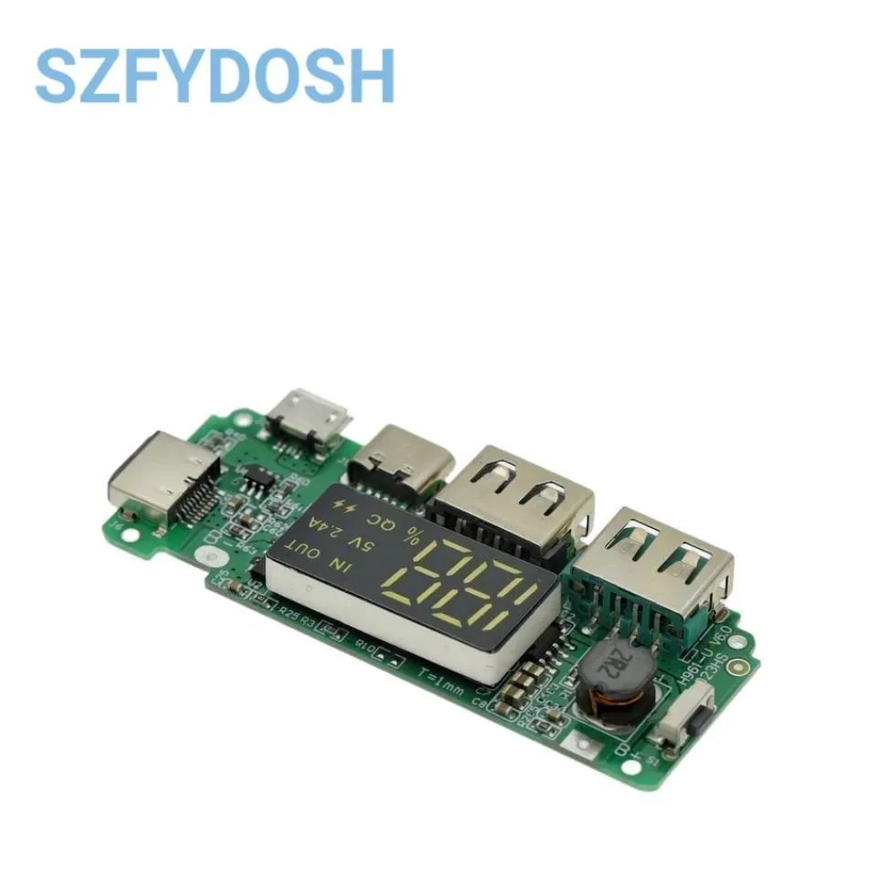 Lithium Battery Charger Board LED Dual USB 5V 2.4A Micro or Type-C USB Mobile Power Bank 18650 Charging Module