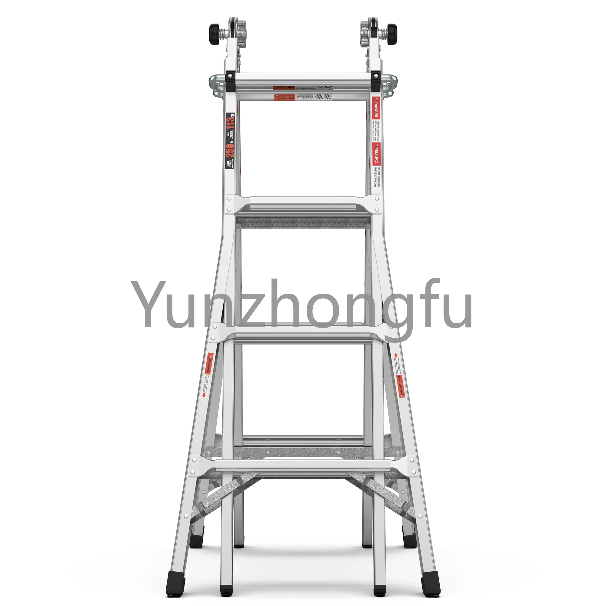 Hot Sale Factory Wholesale Household Engineering Multifunctional Aluminum Alloy Telescopic A-Type Straight Ladder