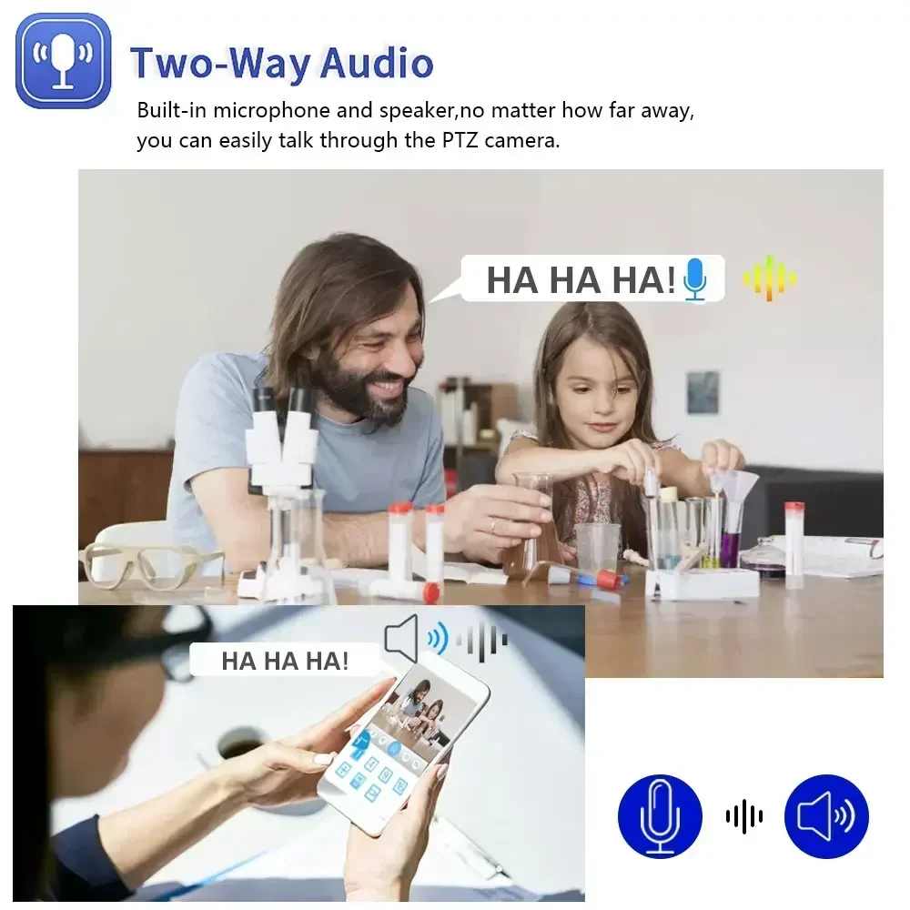 6MP ColorVu Night POE IP Camera Two-way Audio Support 128G SD Card Slot Surveillance IP Camera TUYA&Smart Life Home APP Remote