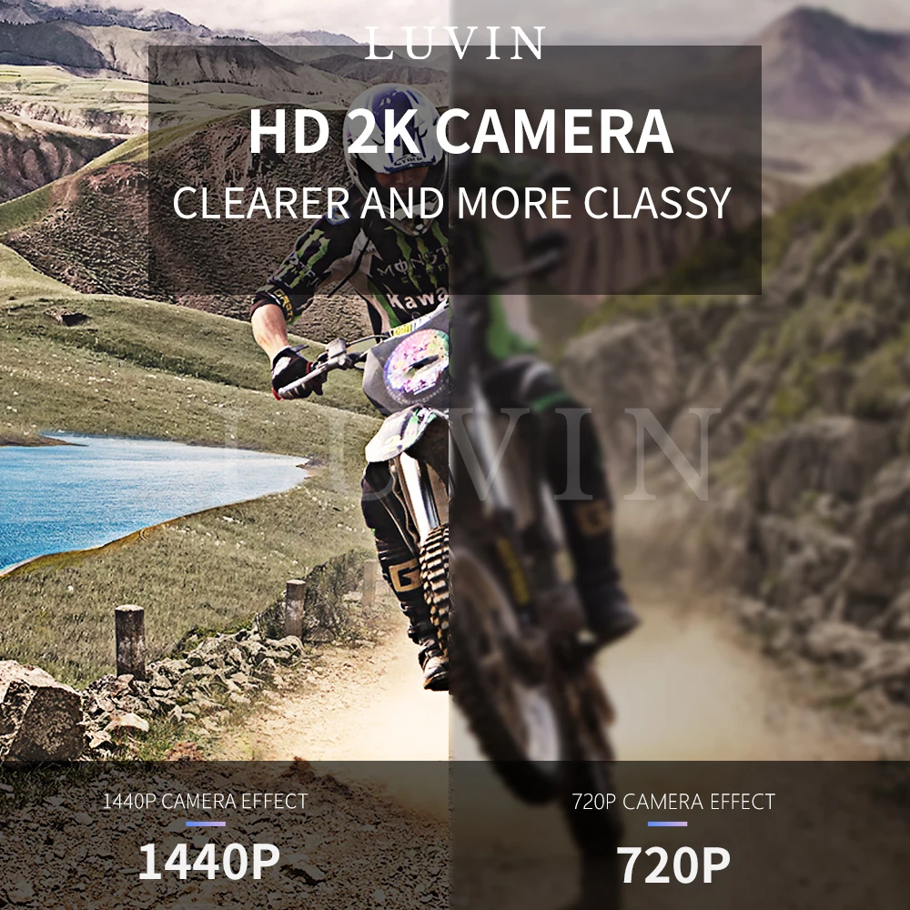 فريدكون دراجة نارية كاميرا DVR 2K 1440P مسجل فيديو واي فاي App مقاوم للماء Loopcycle WDR للرؤية الليلية موتور القيادة