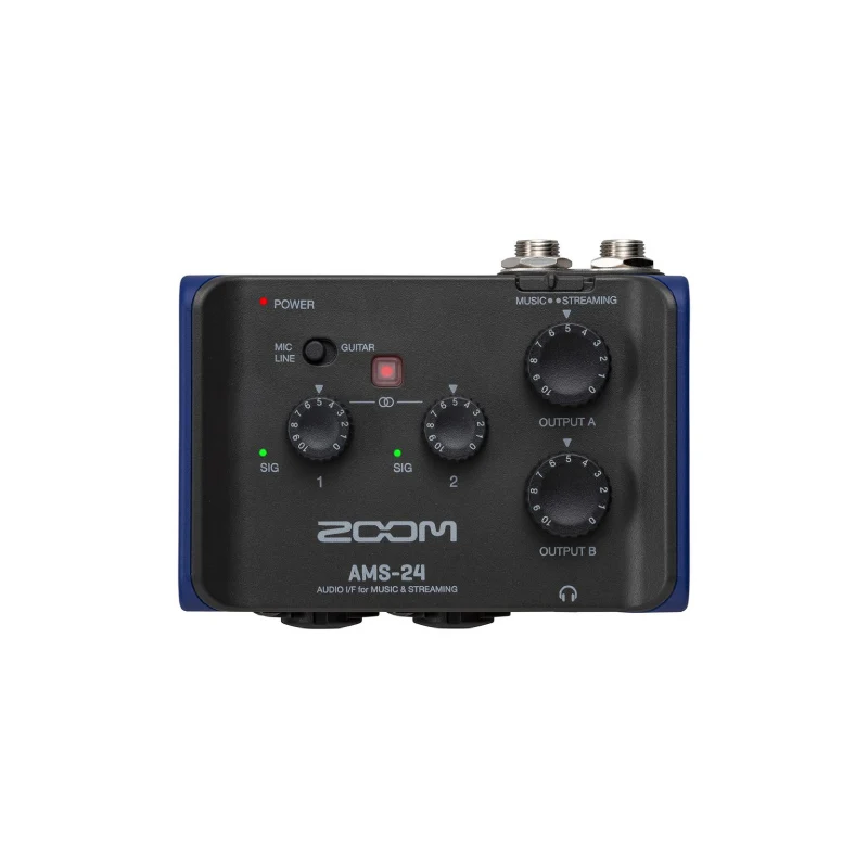 

Аудиоинтерфейс ZOOM AMS-24 USB для музыкантов и подкастеров с 2 входами и 4 выходами, для записи и стриминга на ПК, Mac, iOS