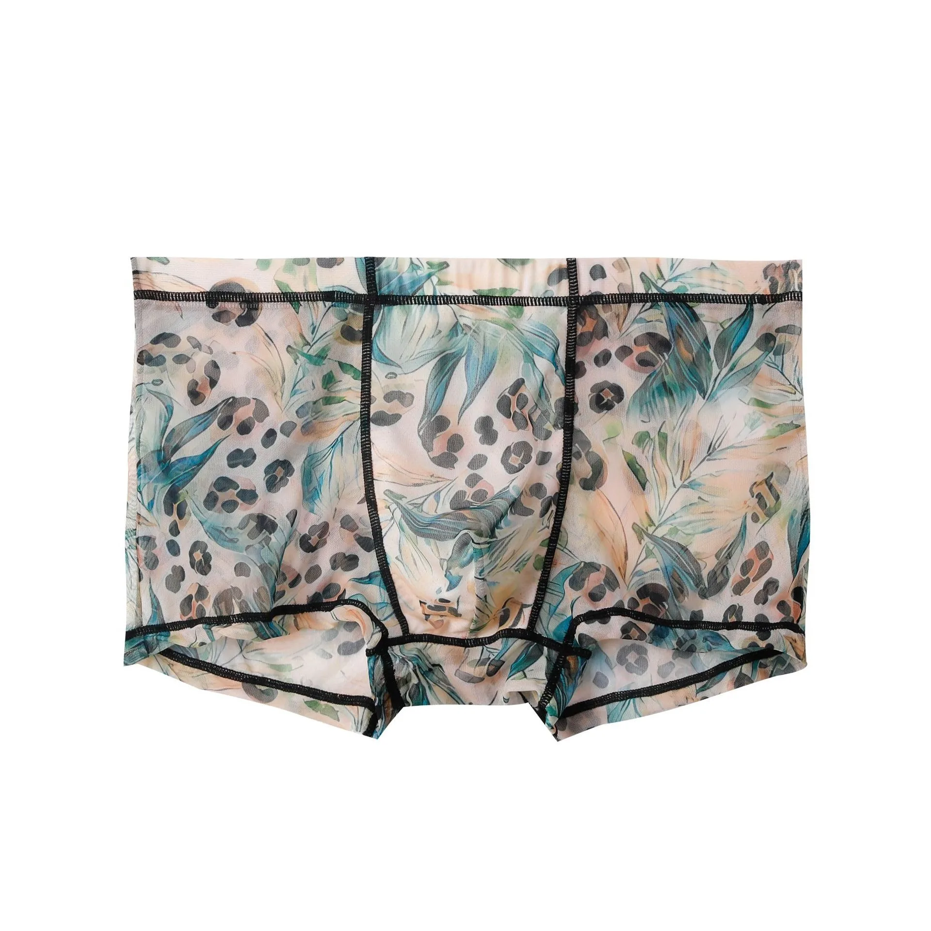 Men's Underwear Ultra-thin Ice Silk Boxer Shorts Mesh Quick Drying underpants