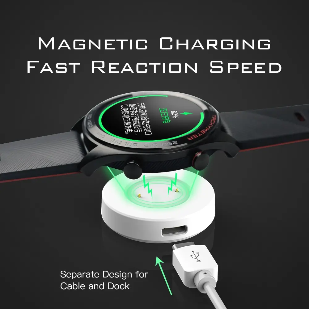 Chargeur de montre intelligente S6 pour Huawei Watch, GT2, IGHTGT2e, Honor Watch Magic 2, magnétique, sans fil, USB C, charge rapide, base de câble