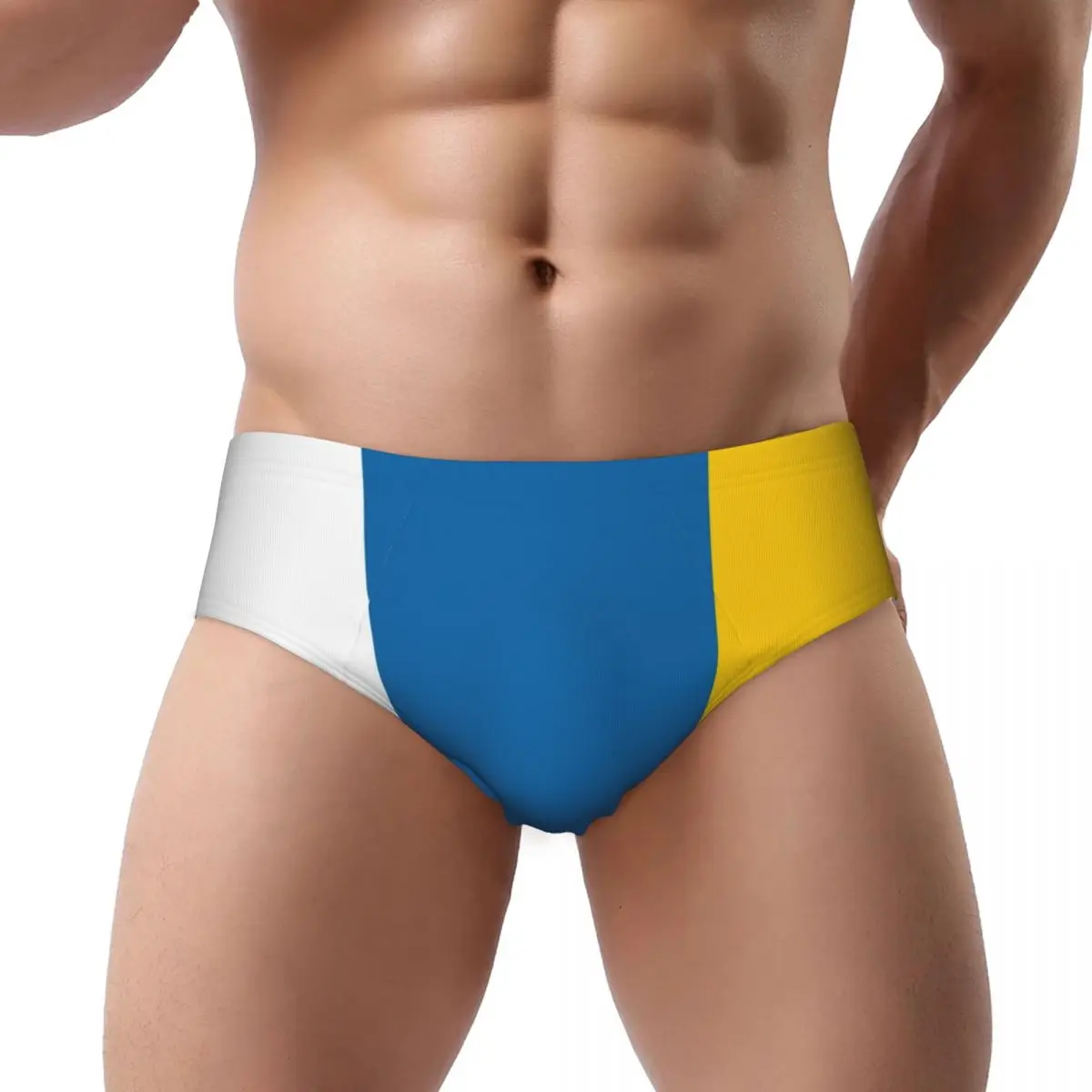 Ropa interior personalizada de los calzoncillos del confort de las bragas de los hombres de la bandera del estado de las Islas Canarias