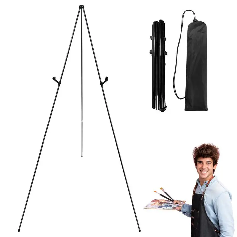 

Easel Stand For Painting Metal Floor Standing Easel Collapsible Easels For Display Adjustable Metal Easel Stand Quick Set-Up