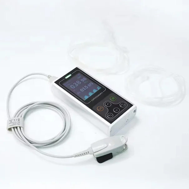 Moniteur capnographe portatif avec Instrument analytique clinique électrique EtCO2/RR/SPO2/PR pour les humains