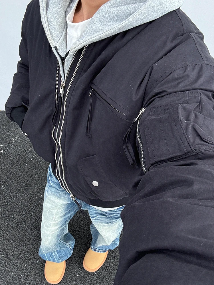 

Мужская утепленная зимняя куртка-бомбер American Sle Cleanfit Pilot из хлопка, повседневная, для работы, в стиле бейсбольной формы