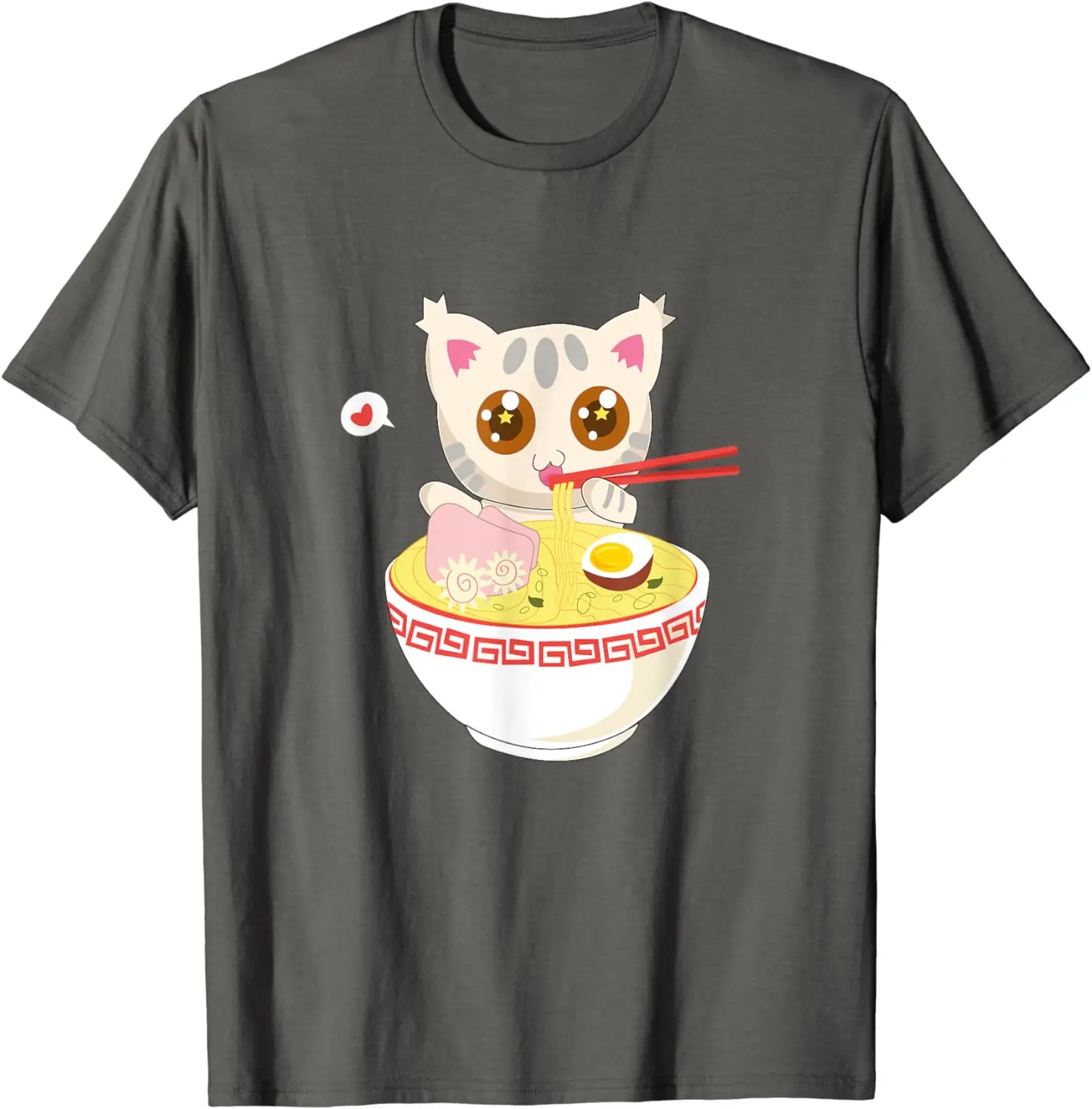 Korean Clothes For Teen Girls Japanese Fashion Ramen Cat T-Shirt