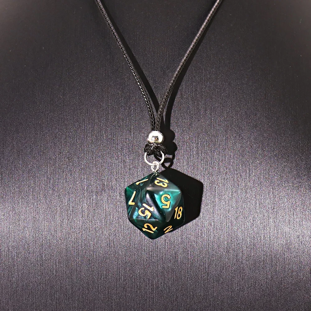 1 pc New Product Resin Personalized Geometric Irregular Polyhedral Dice Pendant Necklace Lucky Dice Pendant
