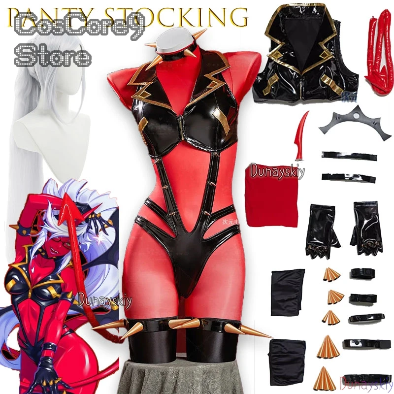 pantty-bas-avec-porte-jarretelles-genouilleres-cosplay-kta3-tenue-de-sœur-demon-personnage-d'anime-cosplay-feminin-ssi상-halloween
