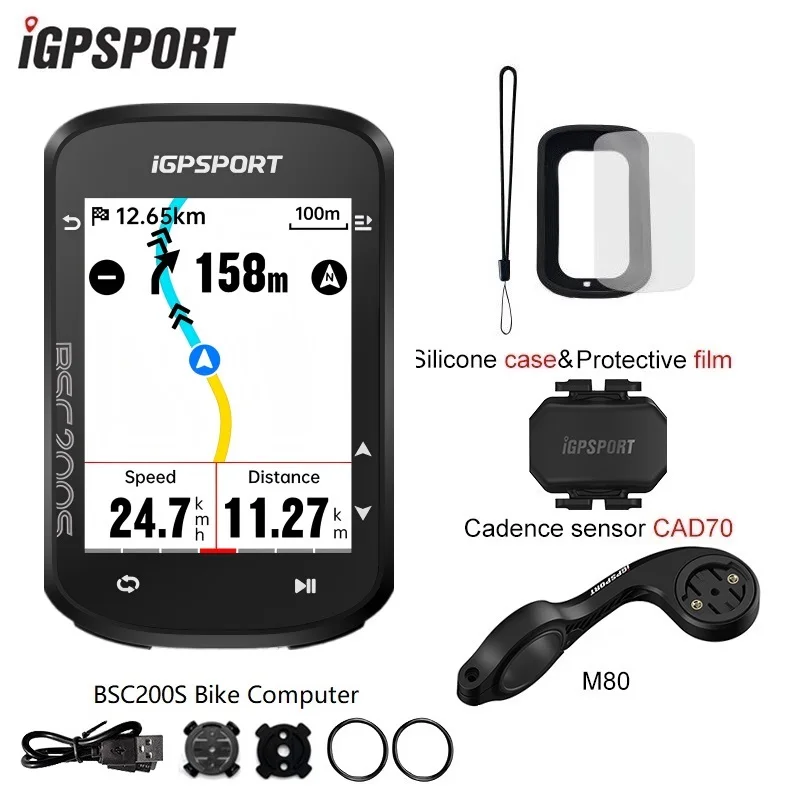 iGPSPORT BSC200S Kleurenscherm GPS Fietscomputer Routen Navigatie Draadloze Fiets Snelheidsmeter Fiets Kilometerteller