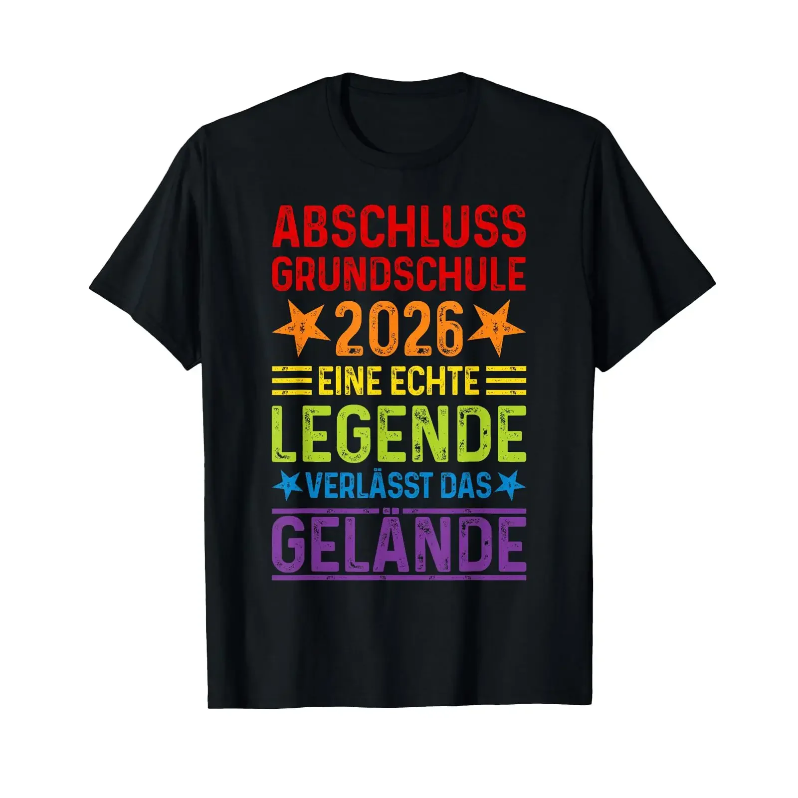 Primary School Graduation 2026 T Shirt with German Text A legend leaves the grounds vintage Washed Stylish graphic Versatile