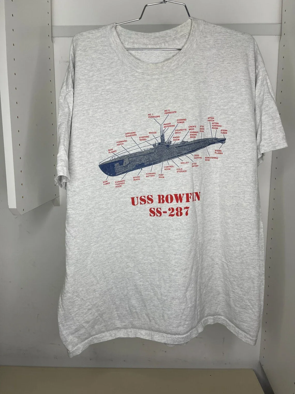 USS Bowfin SS/AGSS-287 Balao-class Submarine T-Shirt 100% Cotton O-Neck Summer Short Sleeve Casual Mens T-shirt Size S-3XL