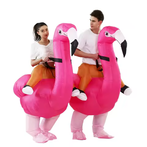 Halloween Cosplay Flamingo Inflatable Costumes Funny Carnival Costume For Adult Men Women Unisex Dress Inflatable Costume Party