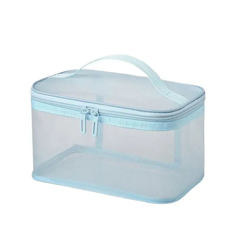 Transparente Netz-Kosmetiktasche mit Großer Kapazität, Einlagige Reise-Make-up- und Hautpflege-Aufbewahrung – Detail 6