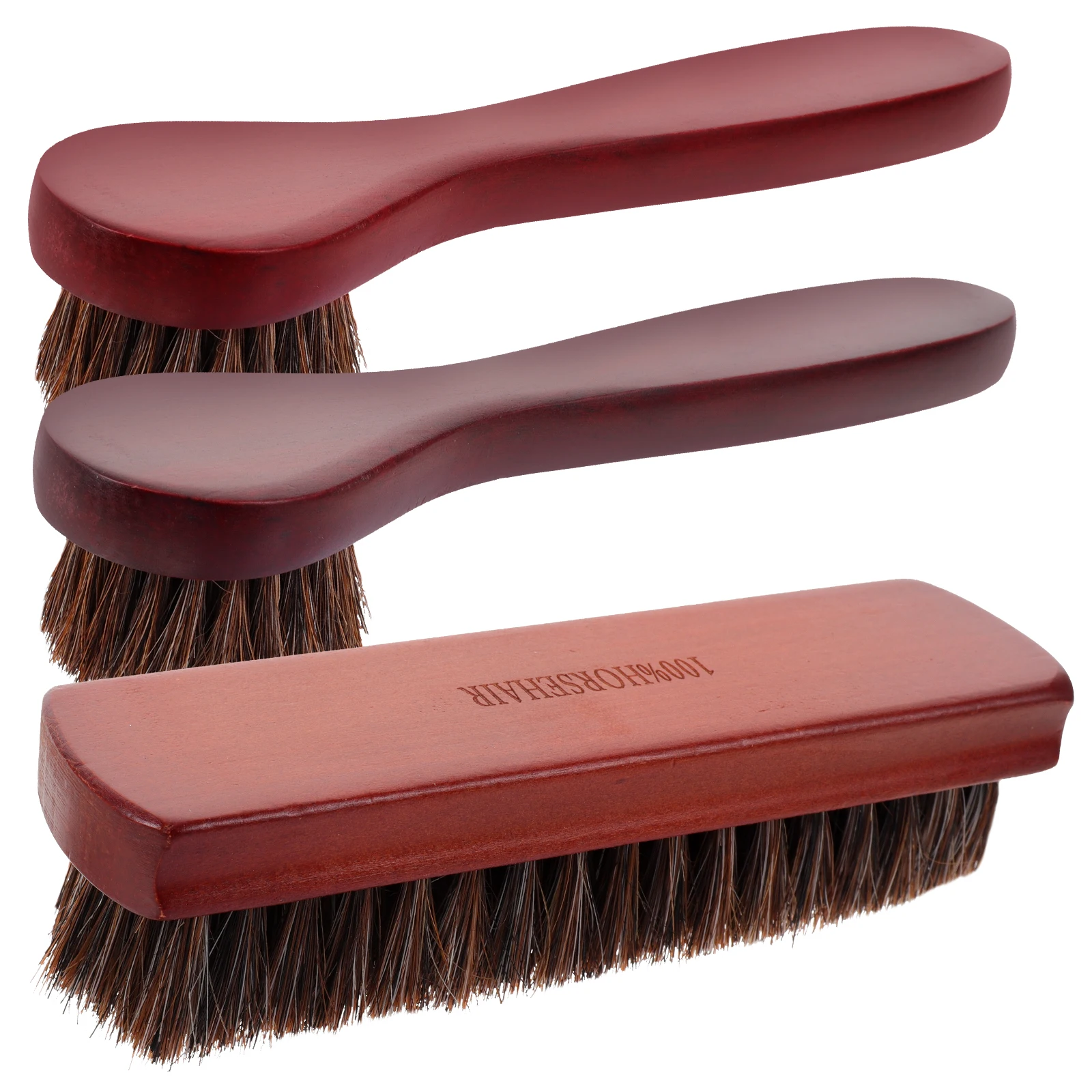 

3 Pcs Polishing Boot Brush Brush Shoes Boots Suede Wood Shoe Cleaning Kit Handle Shoe Care Kit
