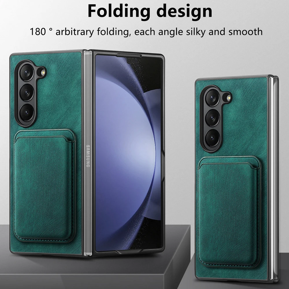 

Z Fold7 5G 2025 2в1 Съемный кожаный чехол для карточек для Samsung Galaxy Z Fold 7 Магнитная задняя крышка для Galaxy Z Fold 3 4 5 6 Funda