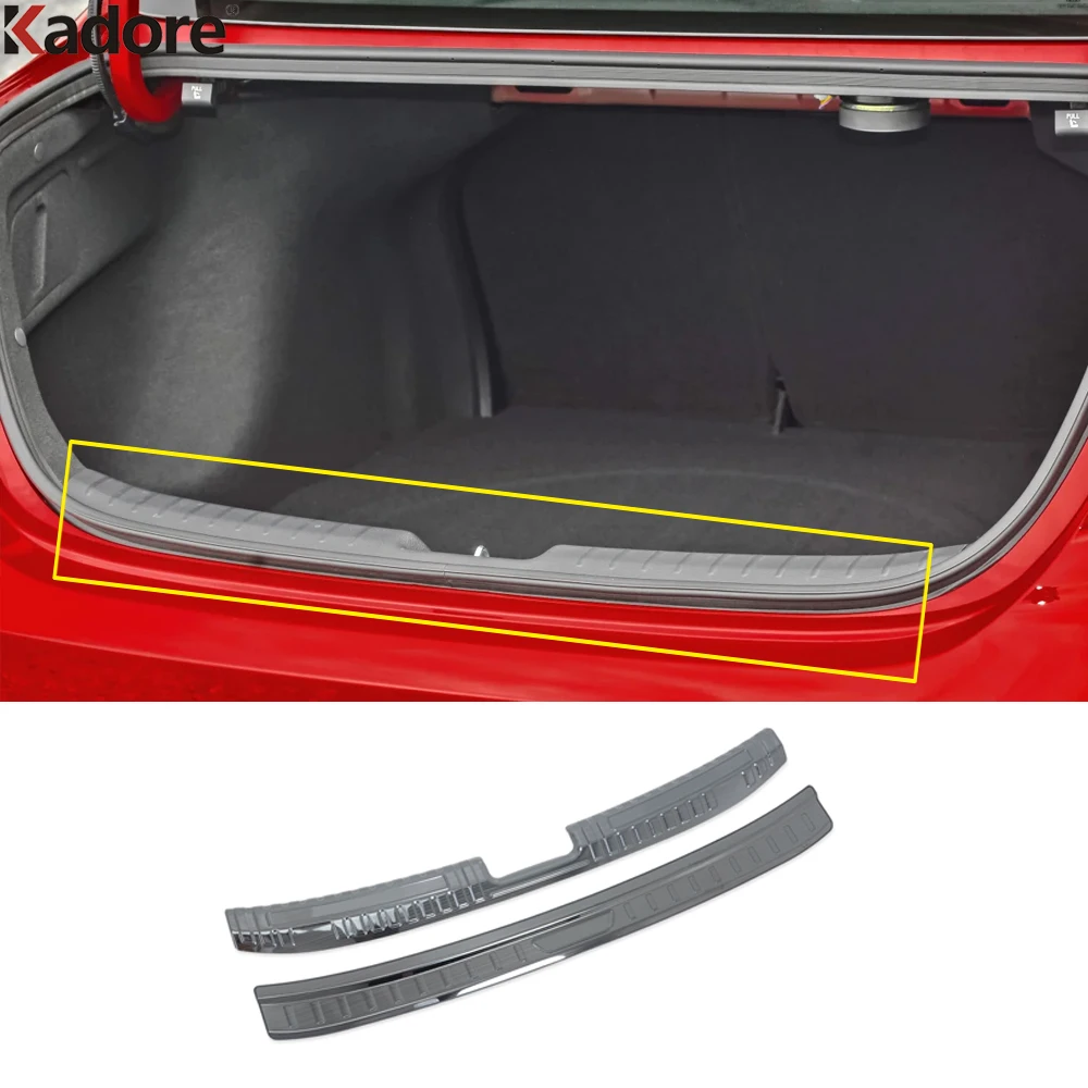 Rear Trunk Bumper Cover Trim For Kia Cerato Forte K3 2019 2020 2021 Steel Car Tailgate Door Sill Plate Guard Accessories