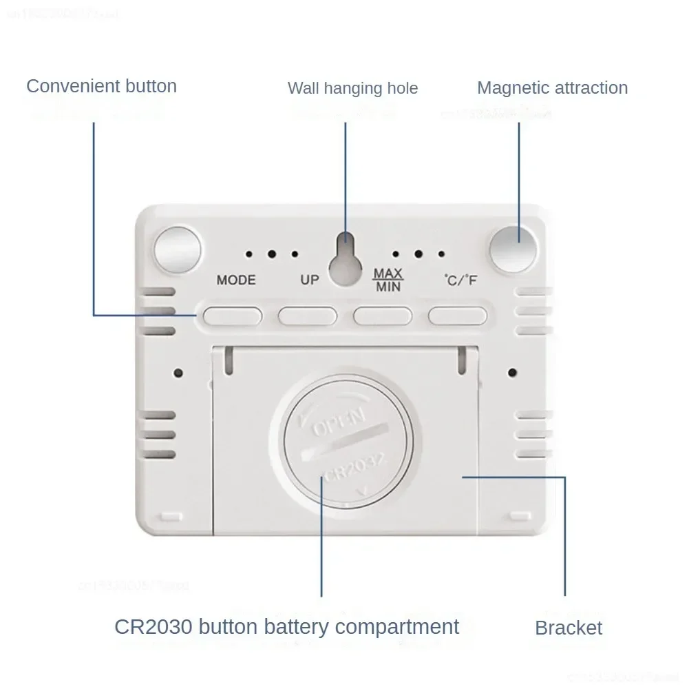 Xiaomi-Hygromètre Therye.com multifonction, horloge électronique automatique, moniteur de température et d\'humidité, moniteur mural