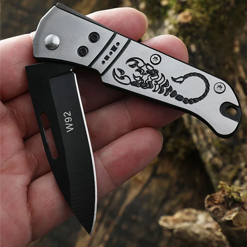 New outdoor stainless steel mini folding knife portable edc knife self-defense pocket folding knife multi-function tool