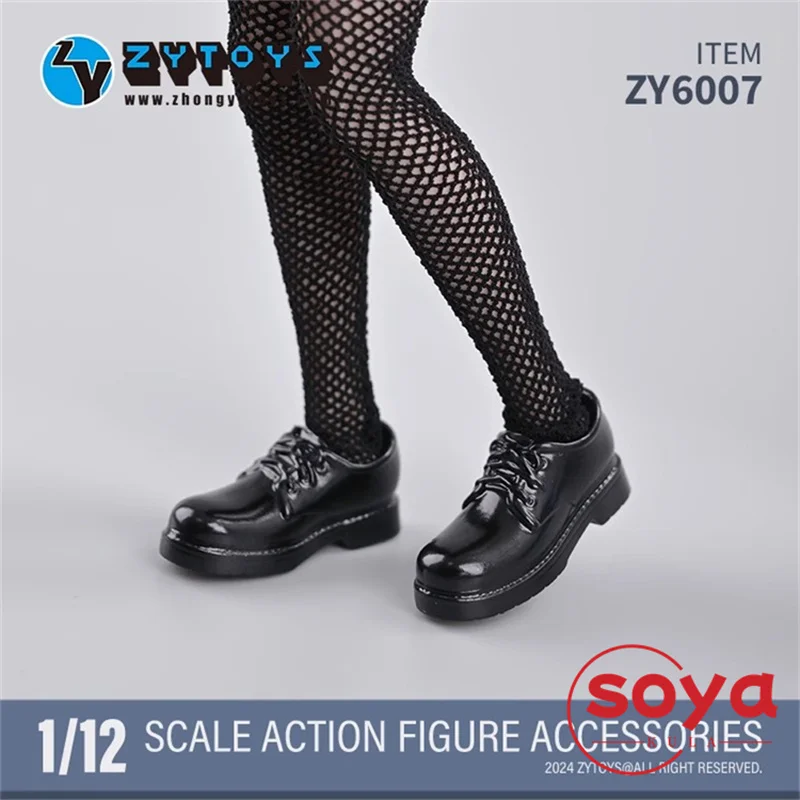 ZYTOYS ZY6007 1/12 スケール女性黒人学生靴中空靴モデルフィット 6 インチ兵士アクションフィギュアボディ人形