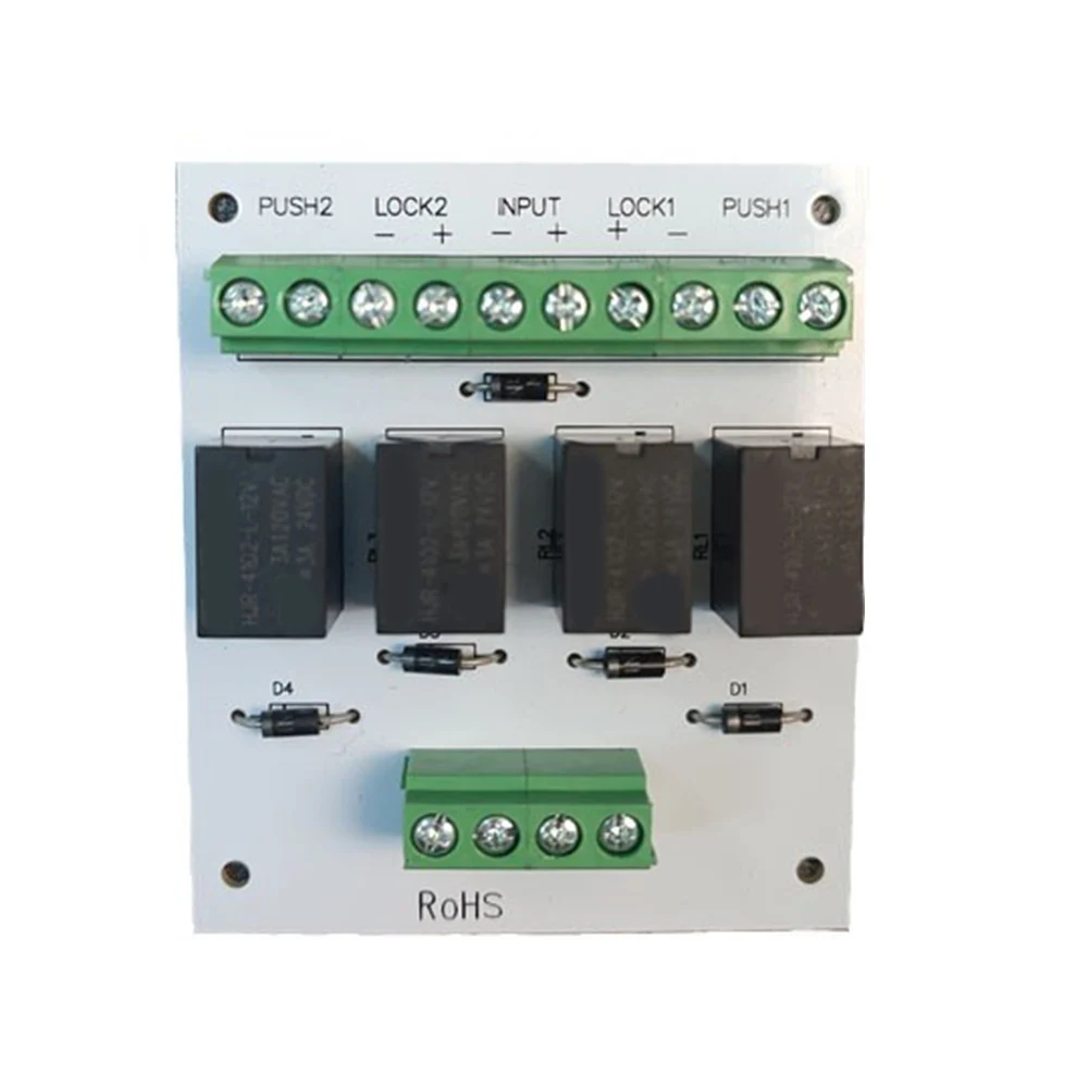 Wide Operating Temperature Range Egress Control Door Interlock System Signal Output Double Door Interlocking Relay Module