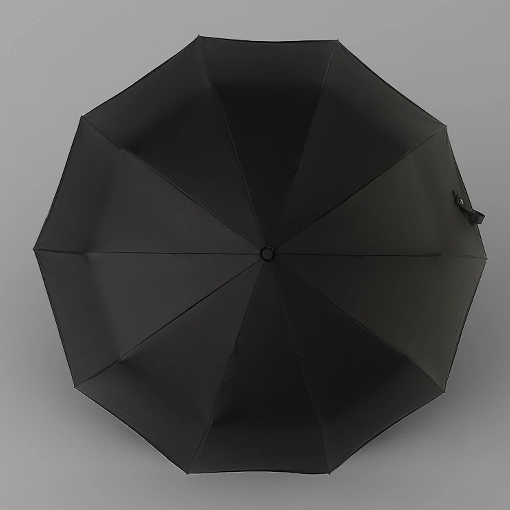 Black High-end Texture Automatic Umbrella With Wooden Handle Elegant And Stylish Non-shedding