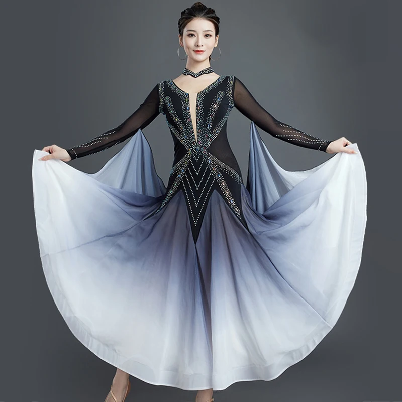 

Ballroom Dance Dress Women Black Red Standard Waltz Dress Waltz Tango Dancing Competition Costume Modern Dance Stage Wear 2427